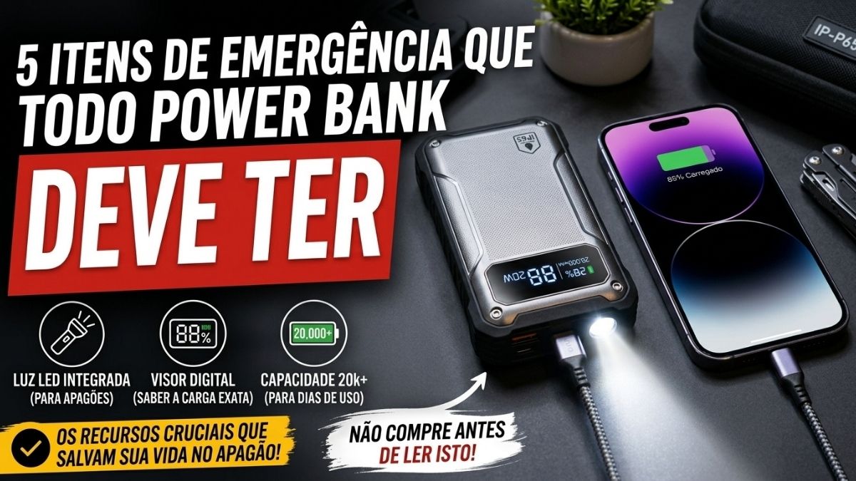 5 Itens de Emergência Que Todo Power Bank Deveria Ter