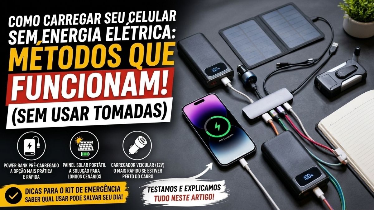 Como Carregar o Celular Sem Energia Elétrica: Métodos Que Funcionam