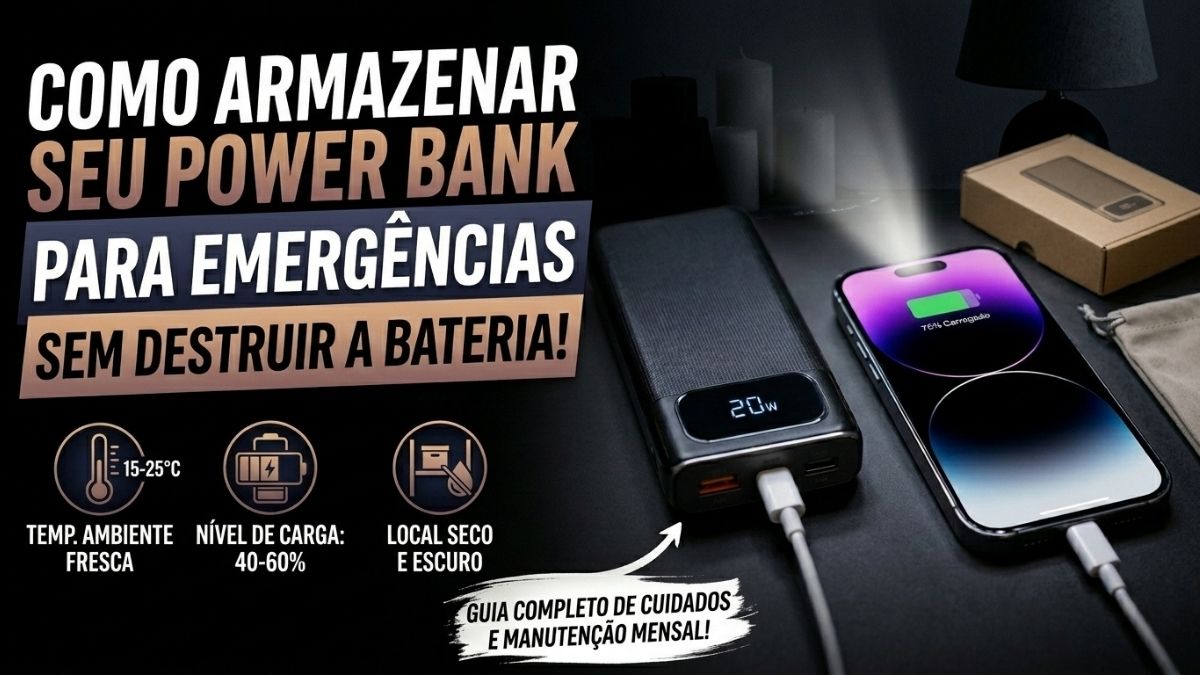 Como Guardar um Power Bank Para Emergências Sem Estragar a Bateria