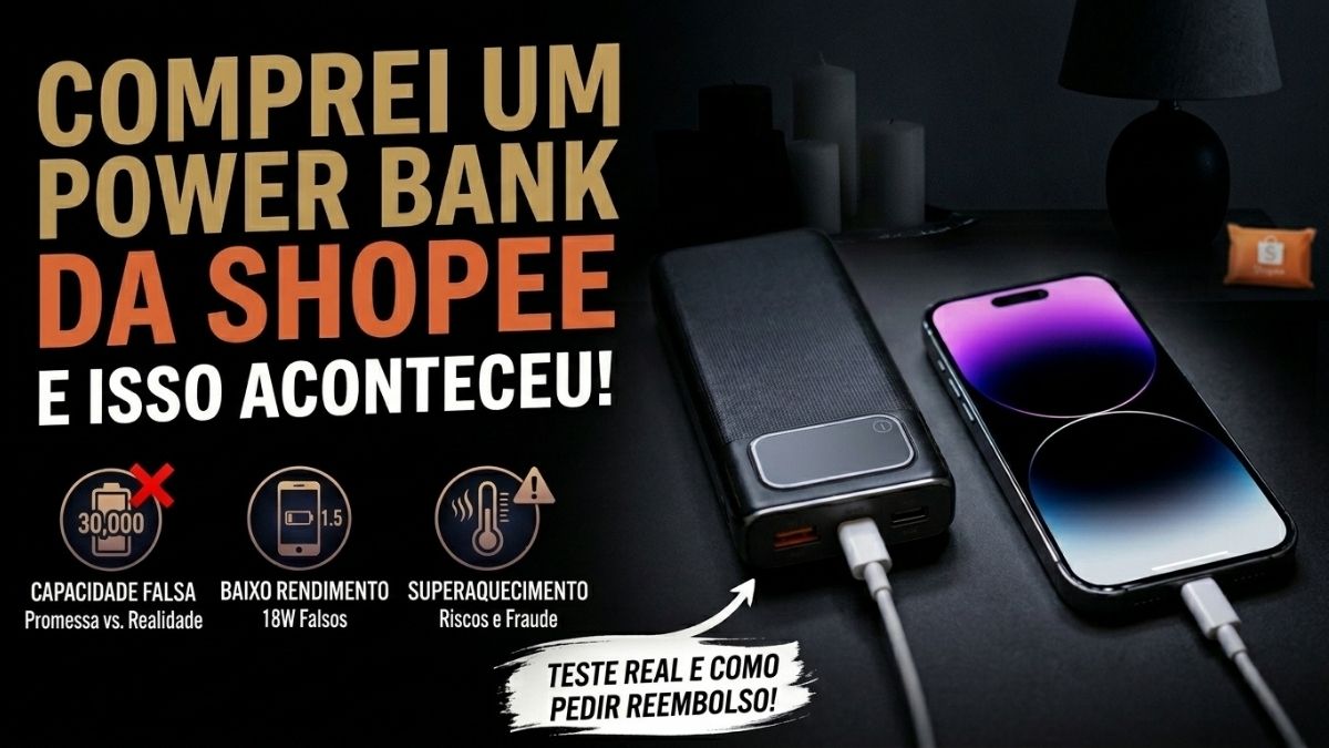 Comprei um Power Bank da Shopee e Isso Aconteceu