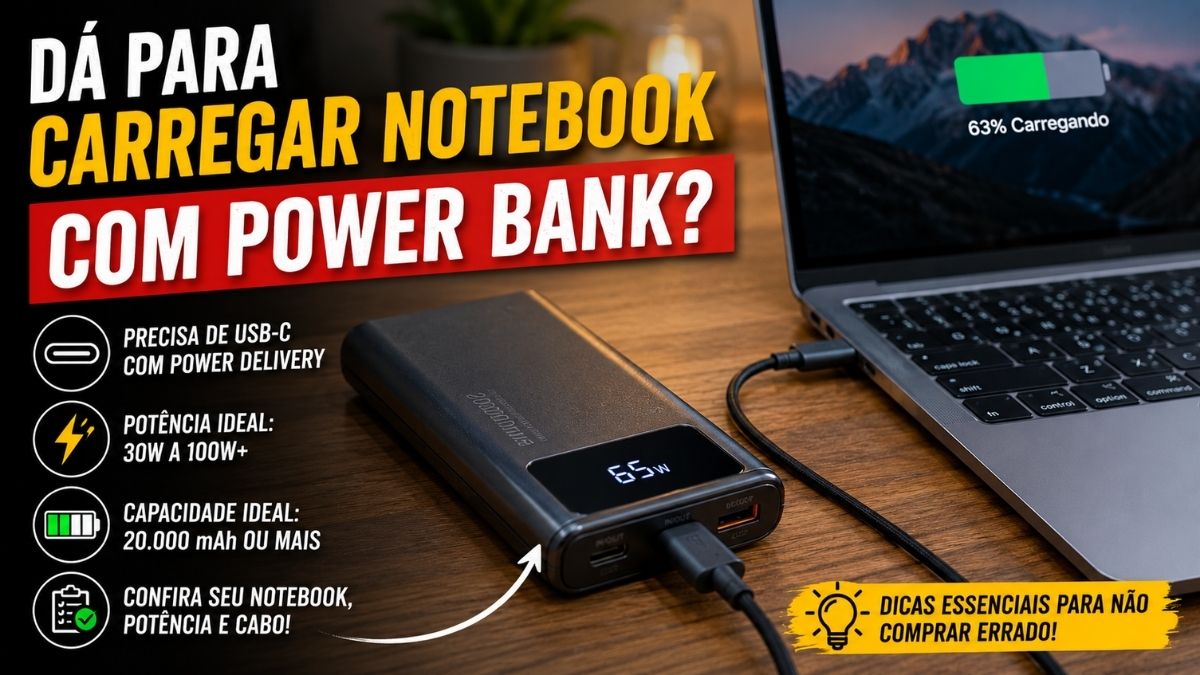 Dá Para Carregar Notebook com Power Bank?