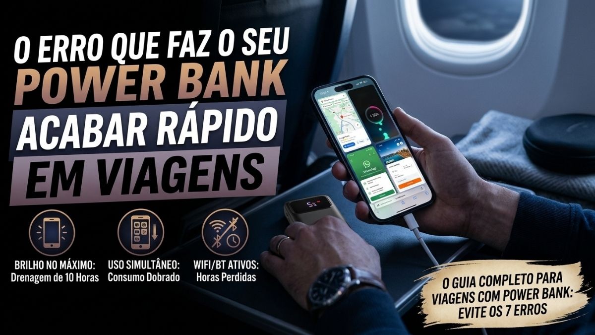 O Erro Que Faz Seu Power Bank Acabar Muito Rápido em Viagens