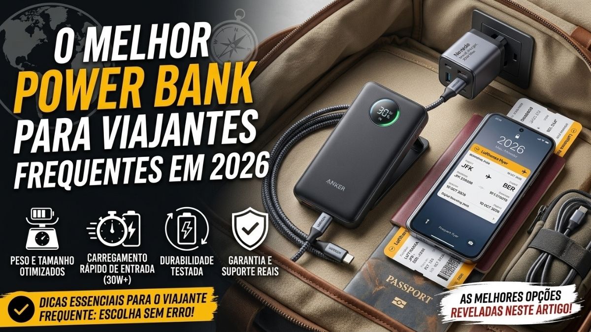 O Melhor Power Bank Para Quem Viaja Muito em 2026