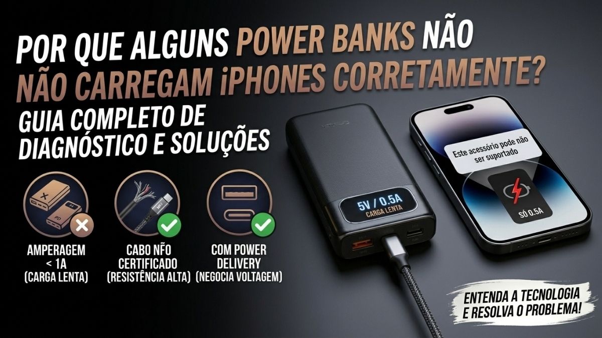 Por Que Alguns Power Banks Não Carregam iPhone Corretamente