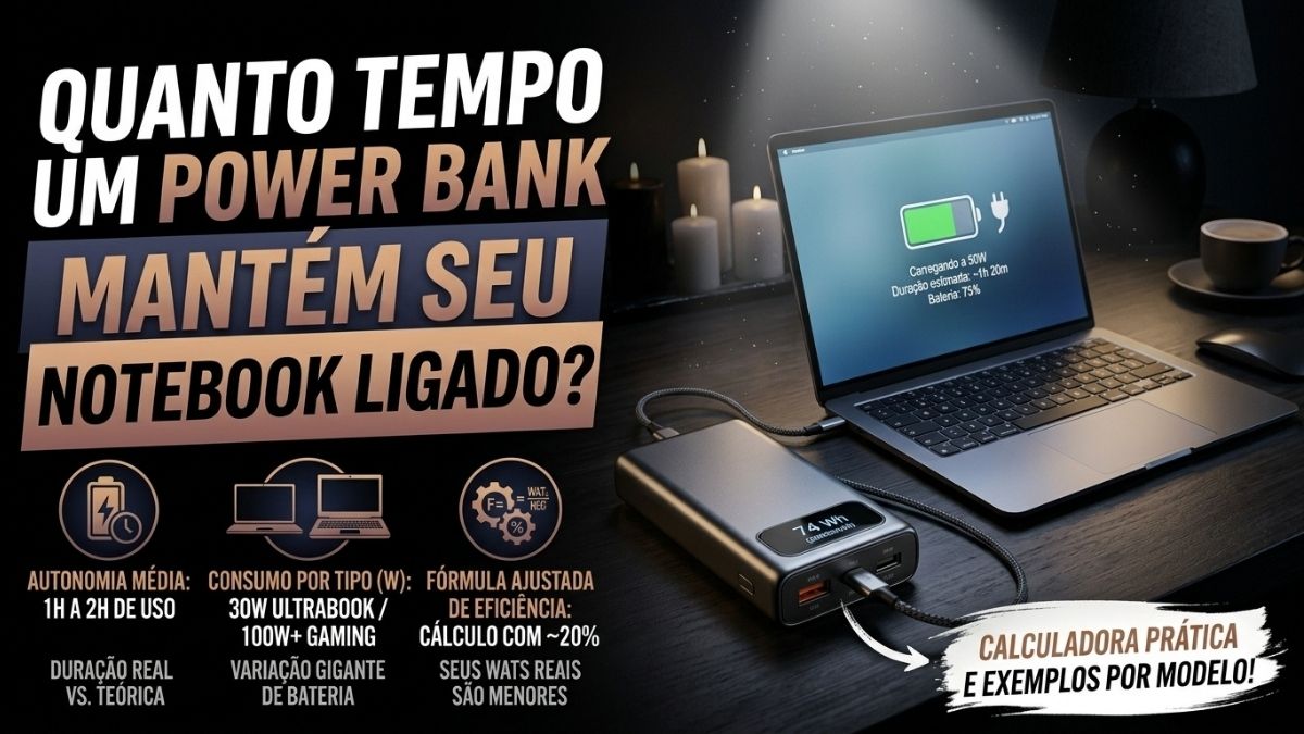 Quanto Tempo um Power Bank Consegue Manter um Notebook Ligado?
