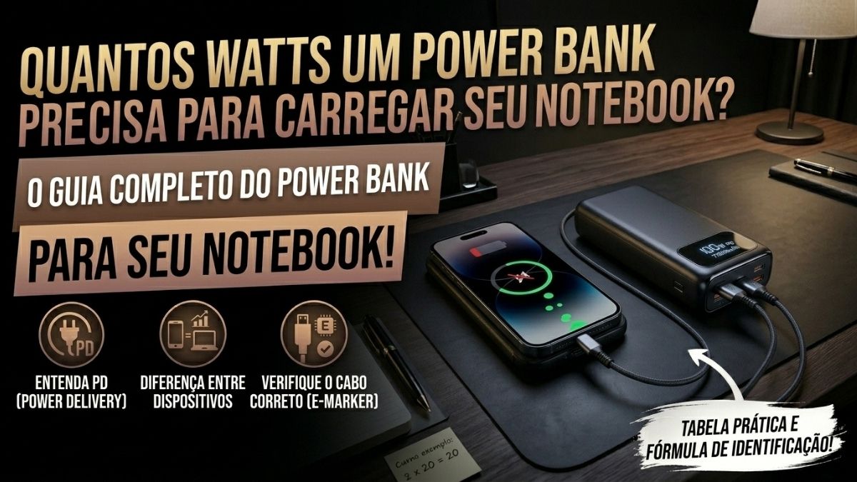 Quantos Watts o Power Bank Precisa Ter Para Carregar Seu Notebook