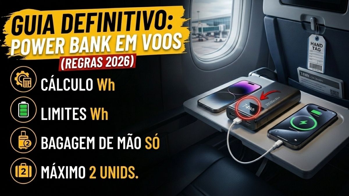 Quantos mAh de Power Bank Pode Levar em Voos Internacionais? (Regras 2026)