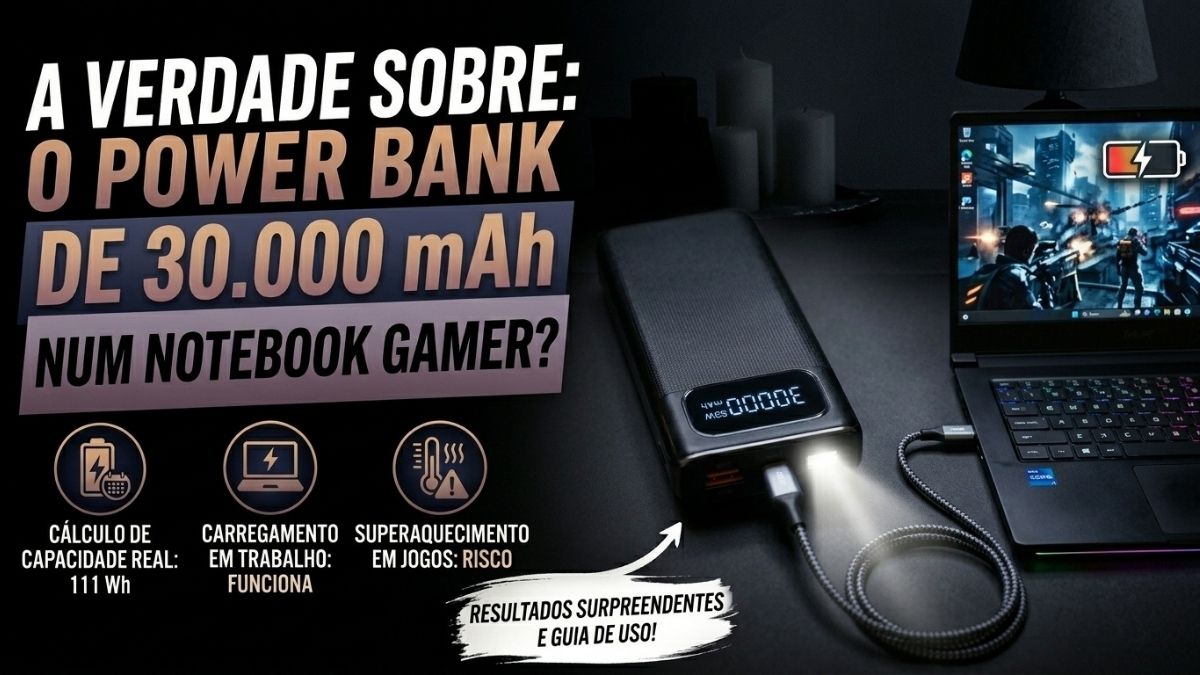 Testei um Power Bank de 30.000 mAh em um Notebook Gamer