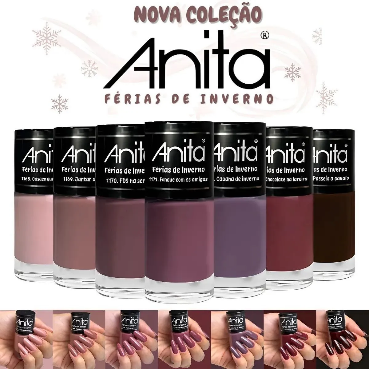 Anita - Ferias De Inverno Kit 7 Esmaltes Nova Coleção