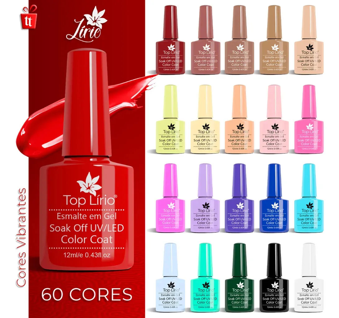 Kit 10 Esmaltes Unha Gel Polygel Manicure Pedicure